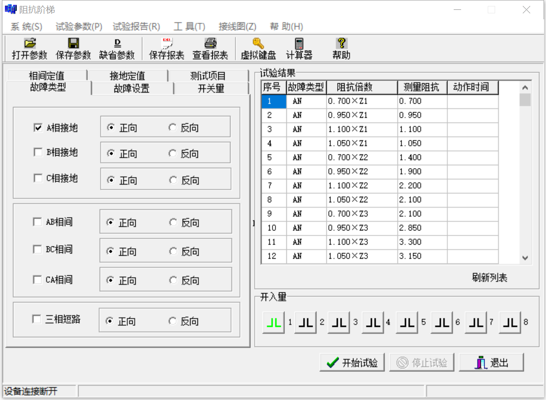 阻抗階梯試驗(yàn)